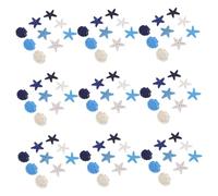 Operitacx 150pcs Marine Style Wood Cutouts Beach Theme Wall Decor with Shells Nautical Decorations for Home DIY Craft Art for Living Room Bedroom Kids Room