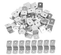 Operitacx 150pcs Silver Z Shape Metal Corner Brackets Z Clips for Table Tops Canvas Shelf Braces Cabinet Connectors Fasteners for Photo Frames and Cross Stitch Packaging