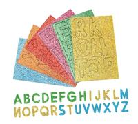 Operitacx 156pcs Glitter Foam Letter Stickers: Self Adhesive A-Z Alphabet Stickers - Ideal for Scrapbooking, DIY Crafts, Home and School Holiday Party Decoration - Multi-Color
