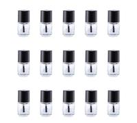 Operitacx 15pcs Glass Nail Bottle Empty Nail Polish Bottle 1.97x0.94x0.94 Inch round Cap Convenient to Carry for Manicure Lovers Simple Classical Style