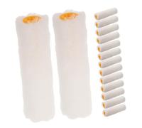 Operitacx 15pcs High-Density Cotton Paint Roller with Rounded Heads for Smooth Furniture and Wall Painting Replaceable Sleeves for Precise Edge Coverage and Easy Cleanup