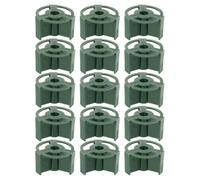 Operitacx 15pcs Plastic Memorial Flower Holders for Floral Arrangements with Stability Enhancement and Easy Installation, Green Vase Inserts for Tombstone Decorations and Cemetery Visits