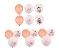 Operitacx 15pcs Rose Gold Birthday Supplies Elegant Party Balloons with Dazzling Sequin Highlights for Women Celebrations for Creating Joyful Atmosphere at Birthday Events