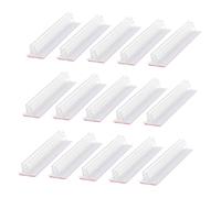 Operitacx 15pcs Self Adhesive PVC Name Tag Holder Stand for Supermarkets Flexible Display Panels for Product Cards Food Labels Signs Malls Restaurants and Exhibitions