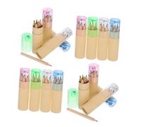 Operitacx 16 Sets Portable Mini Colored Pencils with Built in Sharpener Bright Durable Colors for Sketching Drawing and Writing Compact Art Supplies for Students and Artists the Go