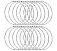 Operitacx 16pcs 4inch Loose Leaf Binder Rings, Metal Openable Book Binding Hoop, Large Metal Key Rings Keyring for Craft Office Documents Index Cards Flashcards and Notes Organization Curtain Hook Ir