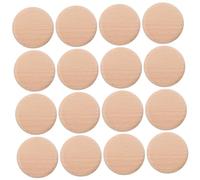 Operitacx 16PCS Hand Carved Wood Chess Pieces Round Wooden Discs for DIY Art Crafts Unfinished Chinese Chess Blanks for Painting Creative Game Social and Decorative Use