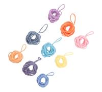 Operitacx 180Pcs Elastic Loom Potholder Loops Refill for DIY Weaving Crafts Vibrant Elastic Bands for Adults for Potholders Accessories and Home Decor Projects