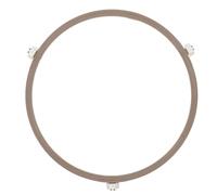 Operitacx 19.8cm Microwave Turntable Ring Replacement, Glass Tray Support Roller Ring with 3 Wheels for Kitchen Oven Plate Base, Universal Rotating Support Holder Parts, Brown