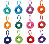 Operitacx 192pcs Elastic Weaving Loom Bands Refill Kit Potholder Loops for DIY Crafts for Adults for Coasters and Home Decorations
