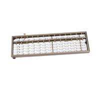 Operitacx 1Pc Aluminum Alloy Abacus Caculating Chinese Abacus for Math Learning Brain Developing Educational for Students and Accountants Safe Practical and Decorative Tool