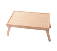 Operitacx 1pc Foldable Bed Desk Portable Solid Wooden Serving Table for Breakfast Study Tea Compact Design for Outdoor Use Sturdy and Wood Color