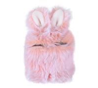 Operitacx 1pc Plush Rabbit Ear Style Earphone Protective Cover for Cute Wireless Earphone Case Durable Fluffy Design