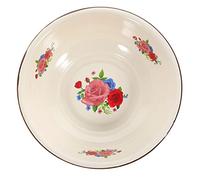 Operitacx 1pc Retro Enameled Bowl Vintage Mixing Basin with Anti-Skid Design Premium Household Enamelware for Washing Face Mixing Ingredients and More Capacity for Practical Kitchen Use