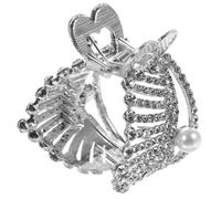 Operitacx 1pcs High Ponytail Holder Rhinestone Ponytail Holder Crown Shape Alloy Hair Bun Elegant Decorative Hair Accessory for Women Cooking and Washing Face