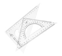 Operitacx 1set Accurate Right Angle Triangle Ruler Set with Transparent Protractor for Students and Engineers Precision Drafting Tool for Drawing and Design 2pcs