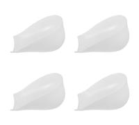 Operitacx 2 Pairs Invisible Silicone Heel Lift Inserts for Men and Women Reusable White Heel Cups with Anti-Slip Design for Social Gatherings and Professional Events