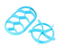 Operitacx 2 Pcs Bread Press Mold Set for Baking and Pastry Tools, Plastic Blue and Oval Shape, Easy to Clean with Smooth Edge, for Baking and Professional Cake Shop Use