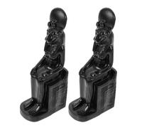 Operitacx 2 Pcs Egyptian Sphinx Figurines Home Decor Black Synthetic Resin Desktop Tabletop Decor with Unique Ancient Egyptian Style for Ceremonies and Office Decoration