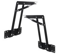 Operitacx 2 Pcs Folding Lift Up Coffee Table Hinges with Durable Pneumatic Support Rods Multifunctional Furniture Lifting Mechanism Hardware for Space Saving Side Tables and Desks