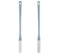 Operitacx 2 Pcs Foot Cleaning Brush Toe Brush Long Handle Silicone Soft Exfoliating Skin Massaging Feet for Elderly Shower Bathroom Use with Small Hook Hole