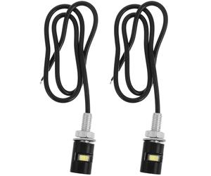 Operitacx 2 Pcs LED License Plate Lights for Truck and Motorcycle High Brightness Aluminium Alloy Screw Bolt Tag Lights with Long Lifespan Waterproof for Outdoor Use