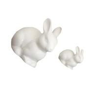 Operitacx 2 Pcs Rabbit Model Porcelain Rabbit Crafts Shaped Figurines Charm and Elegance with Fine Details Model Desktop Decor for Parties and Micro-landscape