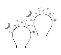Operitacx 2 Pcs Star and Moon Headband for Women, Alloy Material, Comfortable to Wear, Practical Hairhoop for Parties and Daily Wear, Delicate and Lovely Design Festival Hair Accessories