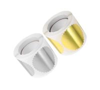 Operitacx 2 Rolls Embossed Seal Stickers Silver Gear Adhesive Labels for Certificates Graduation Diplomas Medals Strong Adhesion Text Embossing Easy Application