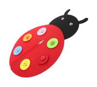 Operitacx 2 Set Non-woven Fabric Button Toys for Toddlers Handmade Skill Development Tool with Zipper Practice, Safe Materials for Home and On-the-go Entertainment, Montessori Sensory