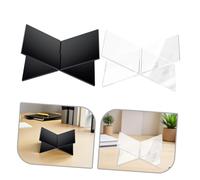 Operitacx 2 Sets Acrylic Book Holder Stands Transparent Black Ergonomic Reading Angle Space-Saving Desktop Display for Cookbooks Bibles Textbooks Magazines Modern Minimalist Design