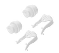 Operitacx 2 Sets Automatic Toothpaste Squeezer Repair Parts with Replacement Pump and Push Rod, High Durability Plastic Toothpaste Dispenser Spare Kit for Bathroom Wall Mount Use