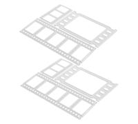 Operitacx 2 Sets Carbon Steel Film Strip Die Cuts Embossing Cutting Dies for Scrapbooking Photo Film Etching DIY Crafting with Smooth Edges and Diverse Shapes