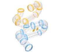Operitacx 2 Sets DIY Hamster Tunnel Tubes for Small Pets with Different Shapes, Made of Sturdy Pp Material, Not Easily Crushed, for Indoor Hamster Cage and Squirrel or Hedgehog Habitat