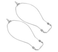 Operitacx 2 Sets DIY Lamp Parts Horn Frame Harp Holder with Finials Electroplated Lampshade Bracket for Table and Floor Lamps Durable Lighting Accessories for Living Room Bedroom Study