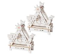 Operitacx 2 Sets DIY Model Kit Unfinished Wooden Sailboat for Educational Stem Craft Activity for Interactive Learning and Room Decor Beige No Battery Included