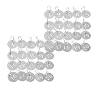 Operitacx 2 Sets Number Hanging Tags Key Tags Stainless Steel Round Not Easily Shattered Not Easily Deformed for Workshop and Moving Keys