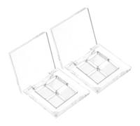 Operitacx 2 Sets Refillable Eyeshadow Palette Empty Eyeshadow Palette 1.57x1.57x0.39in Lightweight Multi-purpose Storage Delicate Makeup Container for DIY
