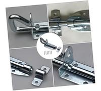 Operitacx 2 Sets Sliding Door Bolt Latch with Screws Polished Window and Door Lock Parts for Bathroom Bedroom Cabinet Security Easy Installation Gate Latches