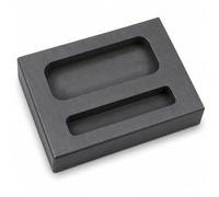 Operitacx 2-Slot Graphite Ingot Mould for Metal Casting, 2.24X1.65X0.43In High-Density Smelting Crucible for Gold Silver Copper Melting, Dual Cavity Refining Scrap Bar Mold for Jewelry Making & Labora