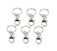 Operitacx 20 Pcs Alloy Lobster Clasp Keychain Buckle Snap Buckle Silver for DIY Craft and Key Holder Accessories