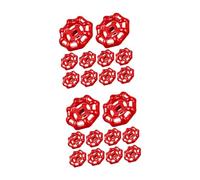 Operitacx 20 pcs Cast Iron Shutoff Valve Handles Red Metal Gate Ball Valve Wheels Precision Made Lever Handle for Reliable Flow Control