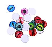 Operitacx 20 Pcs Glass Dome Tiles Mixed Eye Design 25mm Round Flat Back Half Round Shapes Waterproof and Easy to Stick for Crafts and Jewellery Making Supplies Style