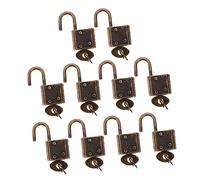 Operitacx 20 Pcs Mini Vintage Copper Padlocks with Keys Rustproof Luggage Locks for Travel Furniture Durable Antique Style Security Locks