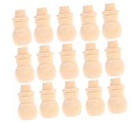 Operitacx 20 Pcs Snowman Puppet Ornaments Christmas Figurine Unfinished Pegs Miniature Figurines DIY Mini Snowmen Peg Doll Christmas Doll Ornaments Bamboo