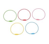 Operitacx 20 Pcs Stainless Steel Wire Keyrings Gauge Braided Cable Rings for Luggage Tags Id Holders Heavy Duty Travel Key Keepers Random Color