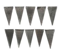 Operitacx 20 Pieces Metal Triangle Wedge Reinforcement Tool Set Carbon Steel Hammer Handle Wedges for Axe Splitting Maul Shaft Repair Outdoor Fixing Supplies