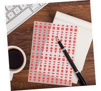 Operitacx 20 Sheets Self-Adhesive Geometric Coding Stickers with Circles Triangles Ovals Squares for Classroom Office Organization and Preschool Activities