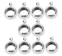 Operitacx 200pcs Diy Bail Beads Loop Hanger 5mm Hole 8mm Outer Diameter White k Metal Spacer Beads for Craft Making and Bracelet Jewelry Accessories