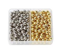 Operitacx 200Pcs Football Pattern Push Pins for Bulletin Boards Map Marking with Metal Needles and Transparent Storage Box Office School Home Use